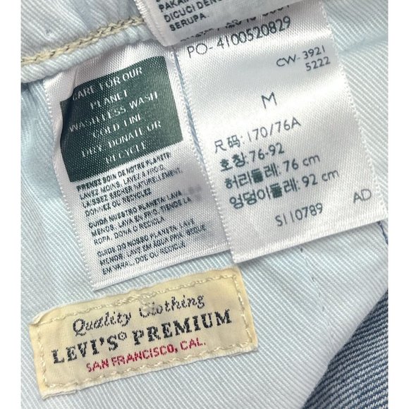 Levi's Premium Stay Loose Boxer Taper Denim Hemp Mens Medium Jeans Chill Tech - Picture 7 of 12